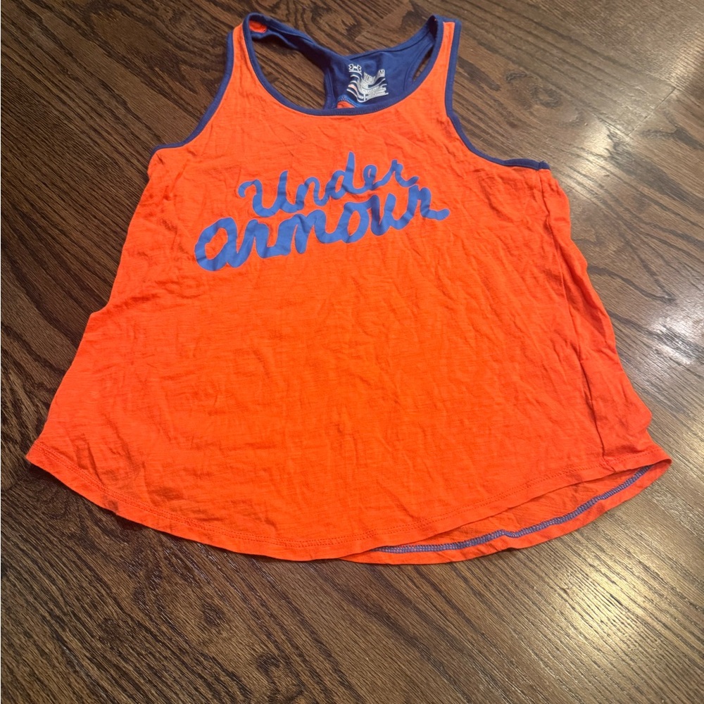 Under Armour Orange and Blue Kids Tank Top
